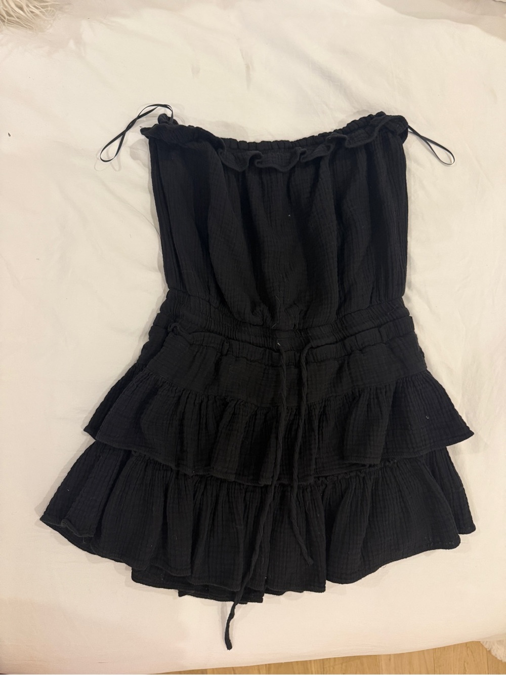 Black Tiered Ruffle Women’s Shorts